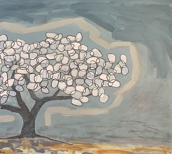 Close up of tree painting