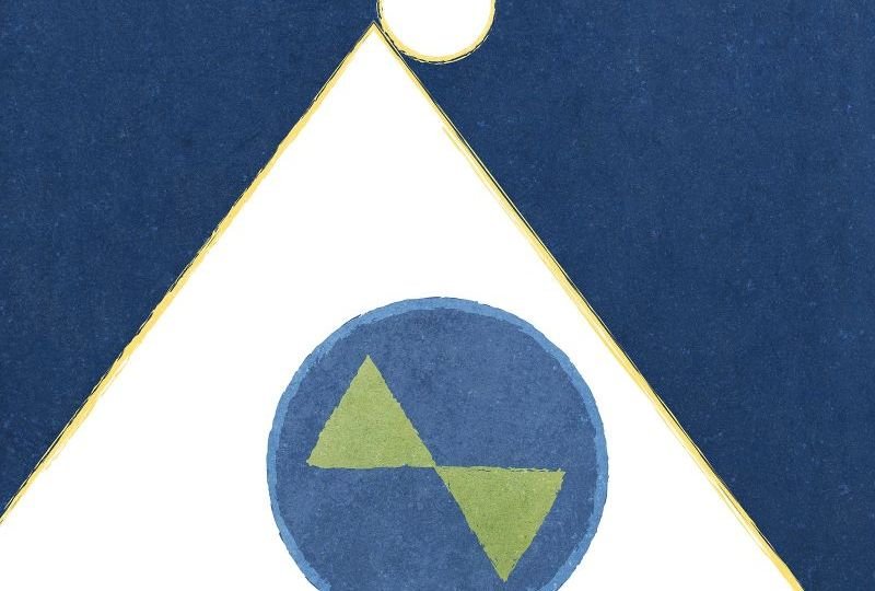 White triangle representing Heavenly Mother behind earth