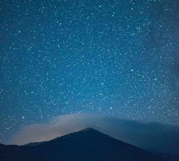 stars above a mountain